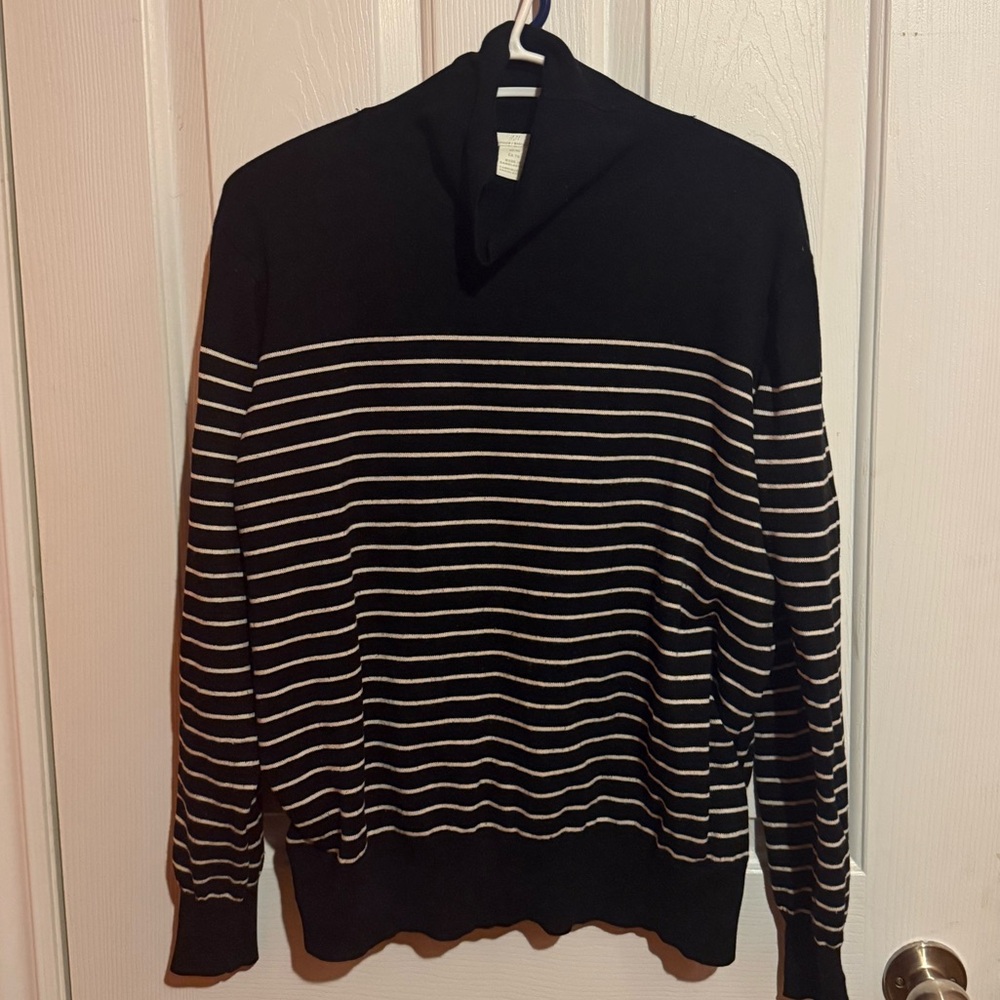 Black and White H&M Striped Sweater